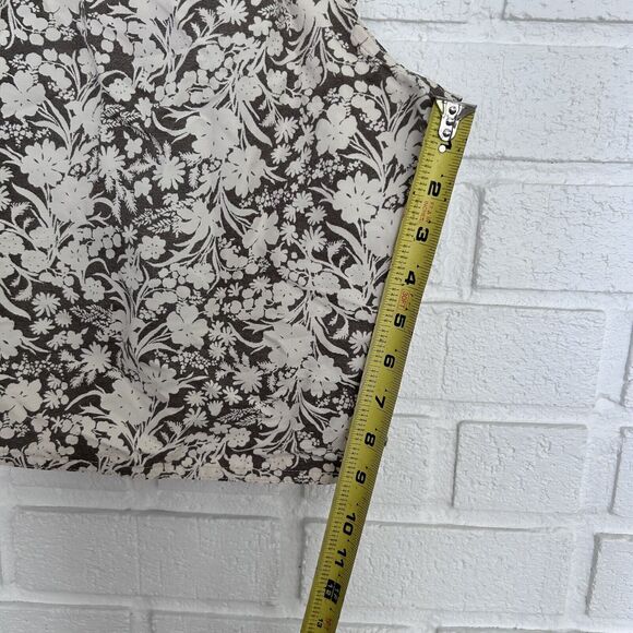 Patagonia Board Shorts Floral Print Brown Cream Mens 32 Zippered Pocket - Picture 6 of 9